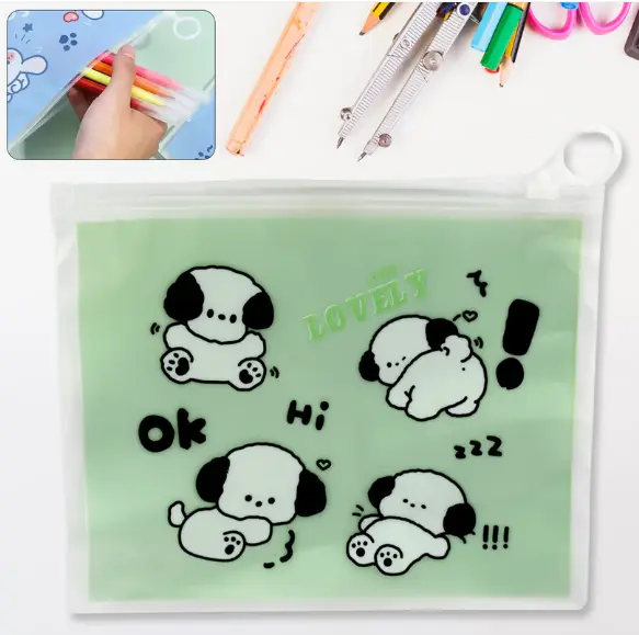 Reusable Multipurpose Pouch Pen Stationary Case Travel, Boys & Girls Pouch with Zip for Travel, School, Stationary (1 Pc/ Mix Design)
