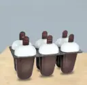 Plastic Ice Candy Maker Kulfi Maker Moulds Set with 6 Cups