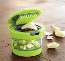 Garlic Cutter/Chopper/Crusher for Kitchen (Green, 1 Pc)