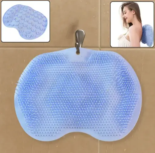 [SKU : 9310_silicone_bath_massage] Silicone Bath Massage Cushion – Suction Cup Exfoliating Foot Scrubber & Mat