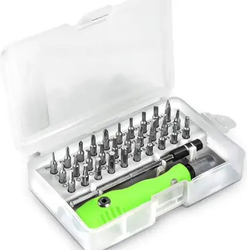 [SKU : 1557_32in1_mini_screwdriver] 32 in 1 Mini Screwdriver Bits Set with Magnetic Flexible Extension Rod