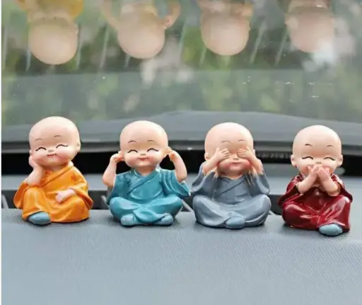 [SKU : 4781_baby_buddha_4pc] Baby Buddha 4Pc and show piece used for house, office and official decorations etc.